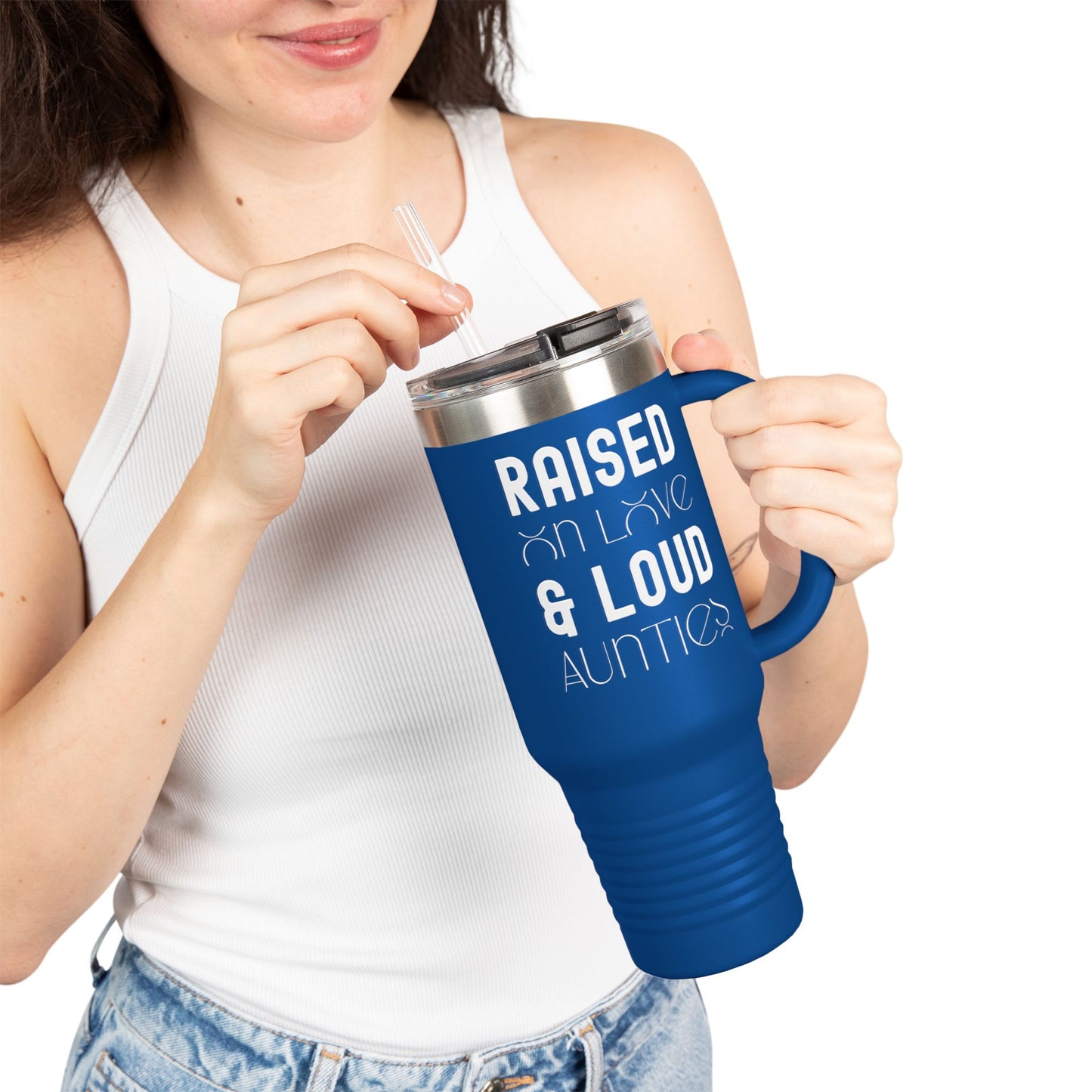 Insulated Travel Mug - 40oz | Perfect for Busy Aunties on the Go, Love & Family Inspired Design, Ideal Gift for Birthdays, Mother's [...]