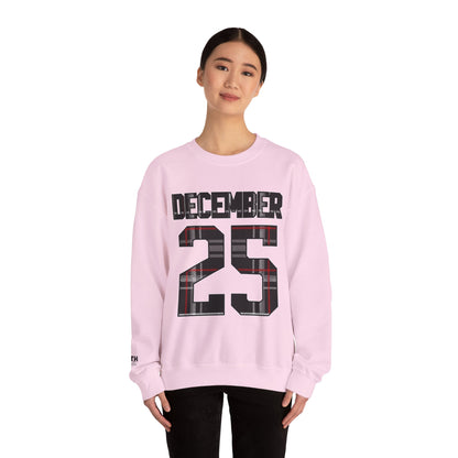 December 25 Plaid Number Crewneck Sweatshirt