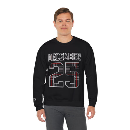 December 25 Plaid Number Crewneck Sweatshirt