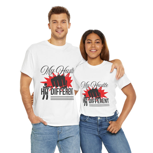 My Hustle Hits Different Cotton Tee, Motivational T-Shirt, Unisex Casual Wear, Gift for Entrepreneurs, Hustle Culture Apparel, Workout Shirt
