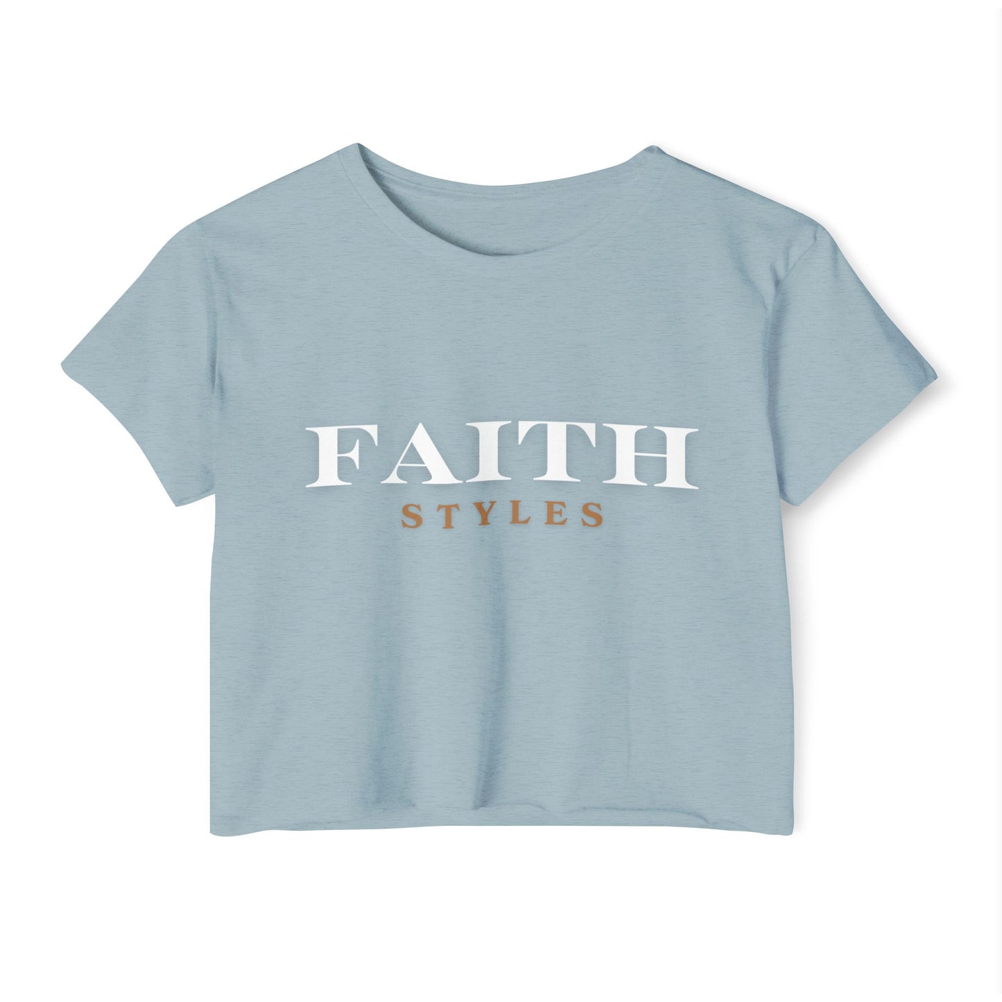Women's Festival Crop Top - Faith Styles, Casual Summer Top, Music Festival Apparel, Boho Chic Tee, Everyday Wear