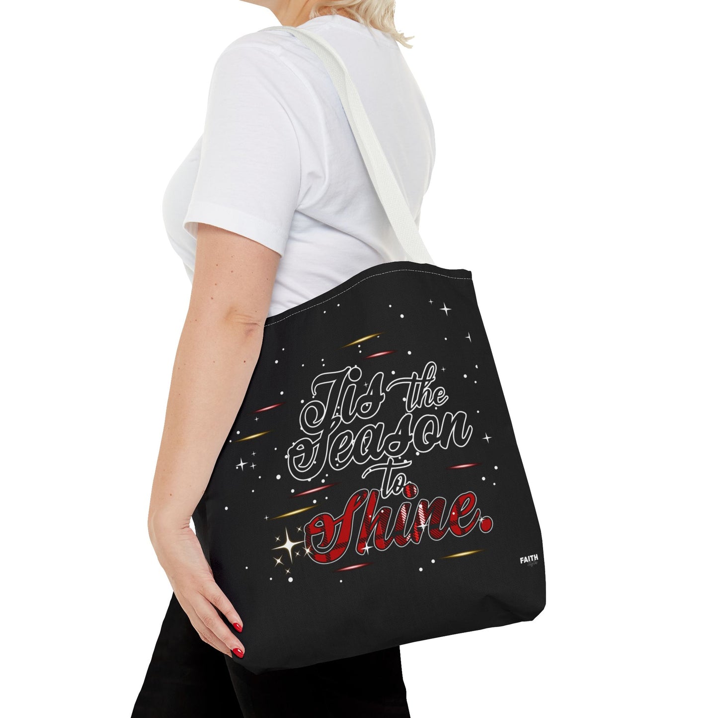 Holiday Tote Bag — 'Tis the Season to Shine Christmas Shopper Tote