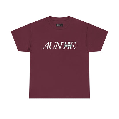 Auntie Squad Unisex Heavy Cotton Tee | Perfect Gift for Aunts | Family Reunion, Birthday, Mother's Day, Casual Wear, Everyday Comfort