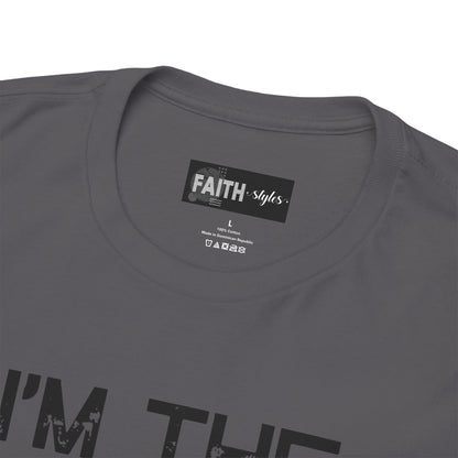 I'm the Favorite Unisex Heavy Cotton Tee, Funny Tee Shirt for Friends, Family Gift, Humor Top, Casual Wear, Birthday Gift, Everyday Comfort