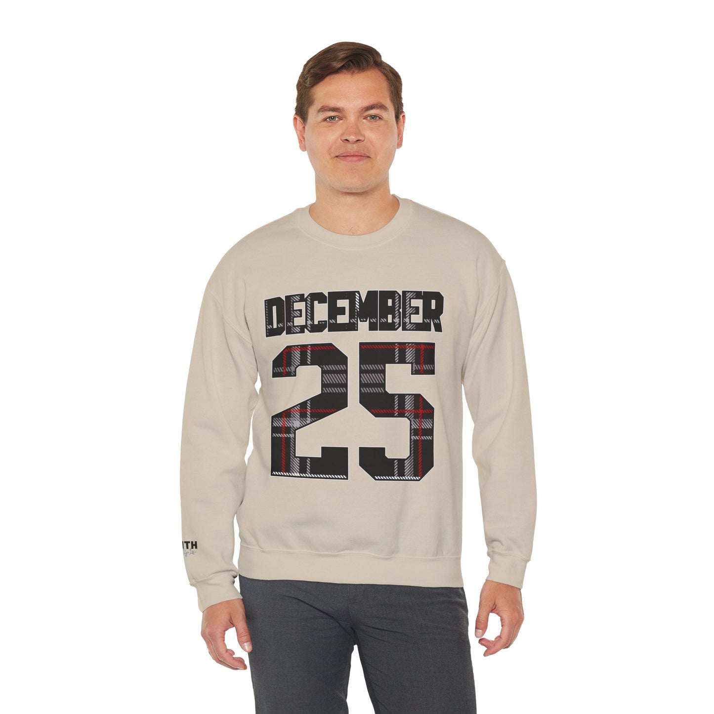 December 25 Plaid Number Crewneck Sweatshirt