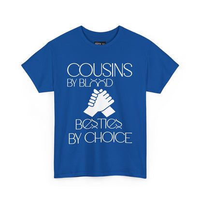 Cousins & Besties Tee, Unisex Heavy Cotton T-Shirt, Family Reunion Apparel, Friendship Gift, Casual Wear, Summer Style