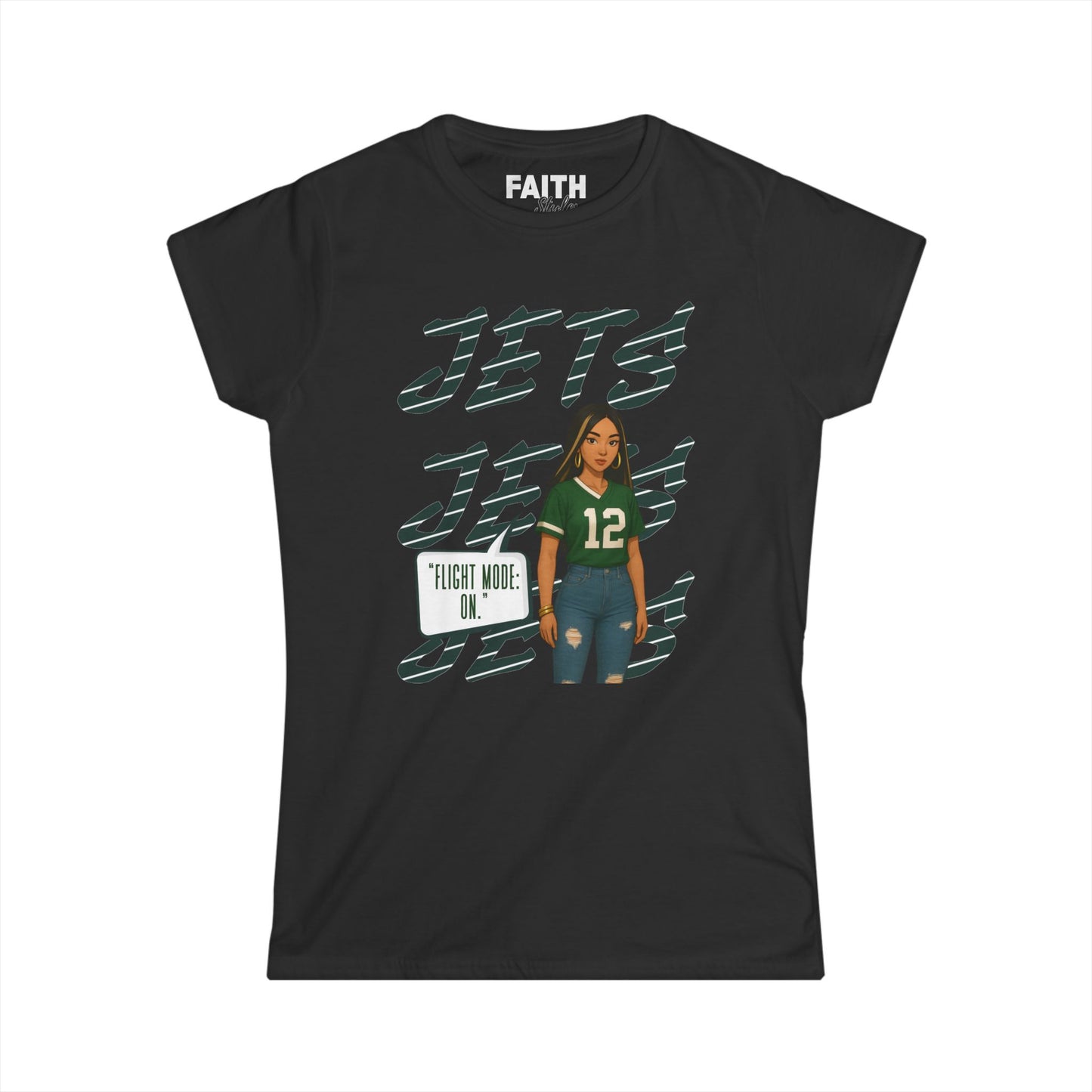 Jets Women's Softstyle Tee - Perfect for Game Day, Sports Fan Gear, Football Celebration, Casual Wear, Gifts for Her