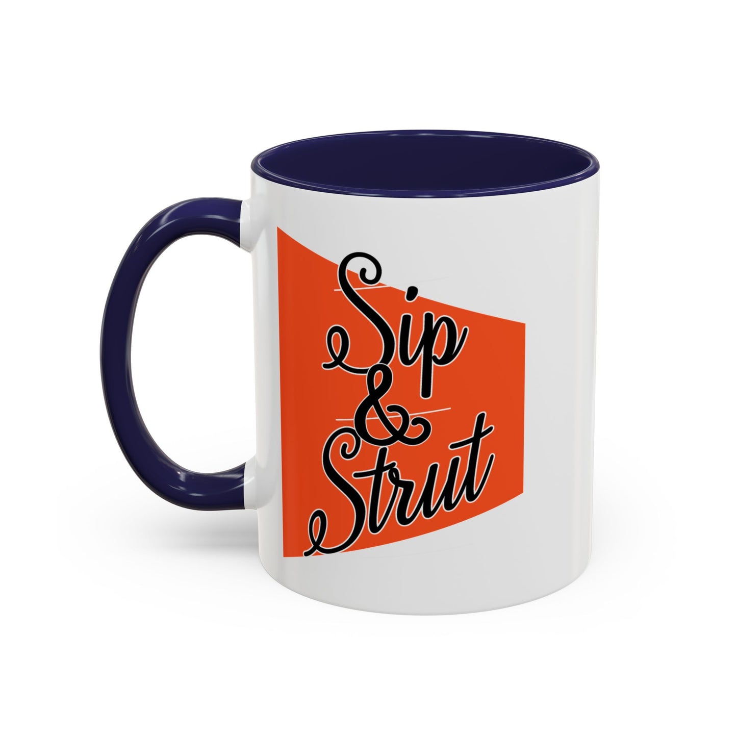 Accent Coffee Mug (11, 15oz) - Sip & Strut Design, Perfect Gift for Coffee Lovers, Home Office Decor, Unique Holiday Present, Ceramic [...]