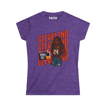 Cleveland Vibes Women's Tee — 'Brown N Bold' Graphic Shirt