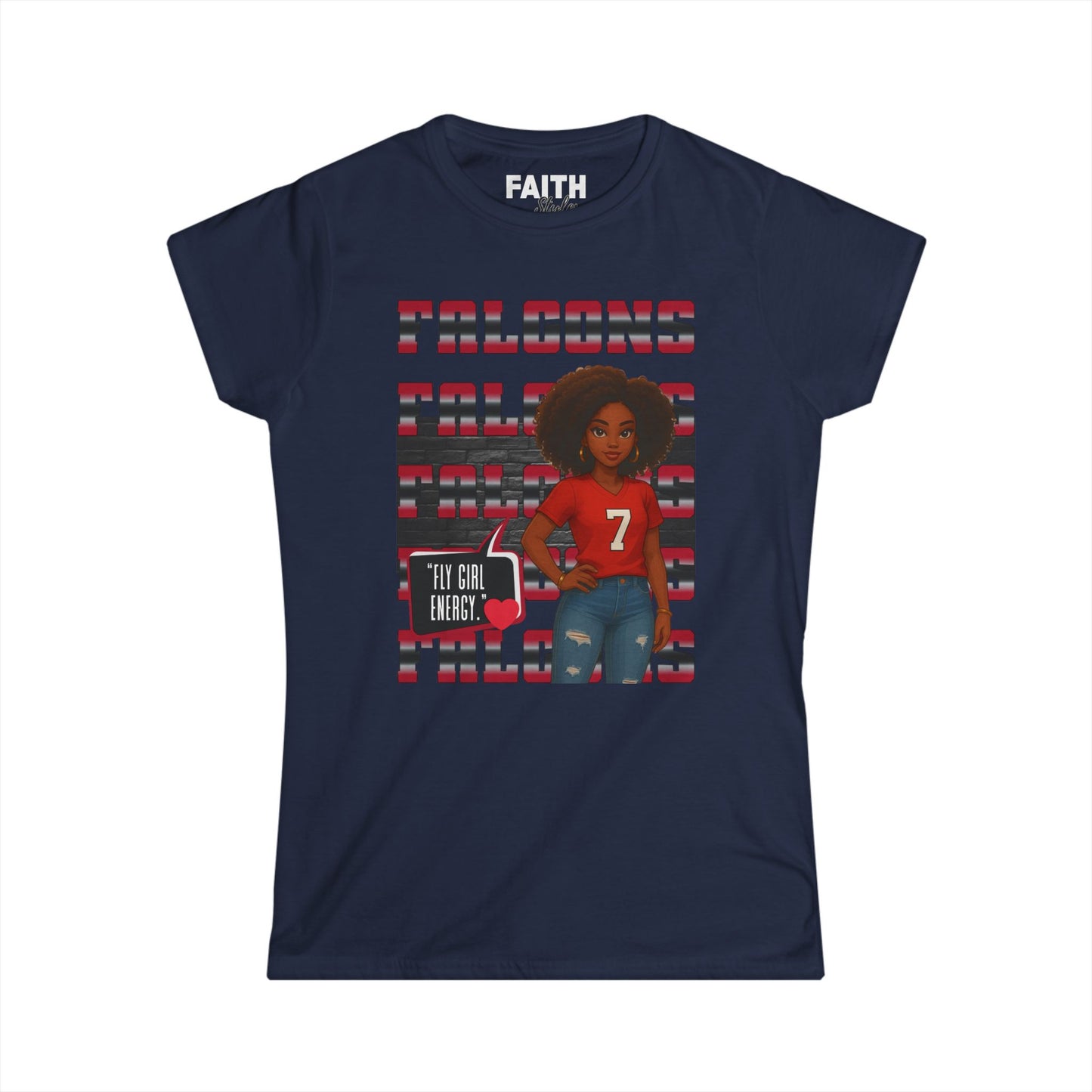 Falcons Fan Women's Softstyle Tee, Casual Sportswear, Perfect for Game Day, Gifts for Her, Unique Pride Shirt