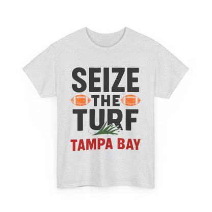 Male Heavy Cotton Tee - Seize the Turf Tampa Bay Football Shirt, Sports [...]