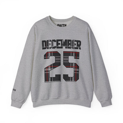 December 25 Plaid Number Crewneck Sweatshirt