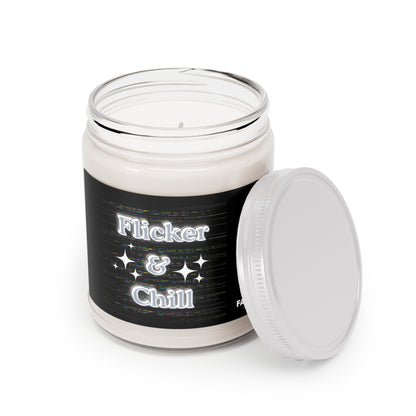 FaithStyles Flicker & Chill Scented Soy Candle - Aromatherapy Gift, Home Decor, Relaxation, Self-Care, Cozy Vibes, Unique Fragrance