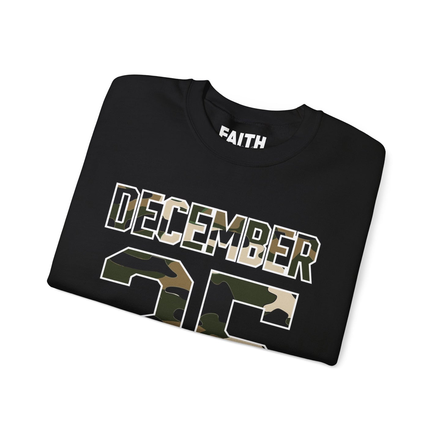 December 25 Camouflage Crewneck Sweatshirt - Christmas Holiday Tee