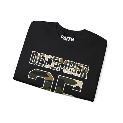 December 25 Camouflage Crewneck Sweatshirt - Christmas Holiday Tee