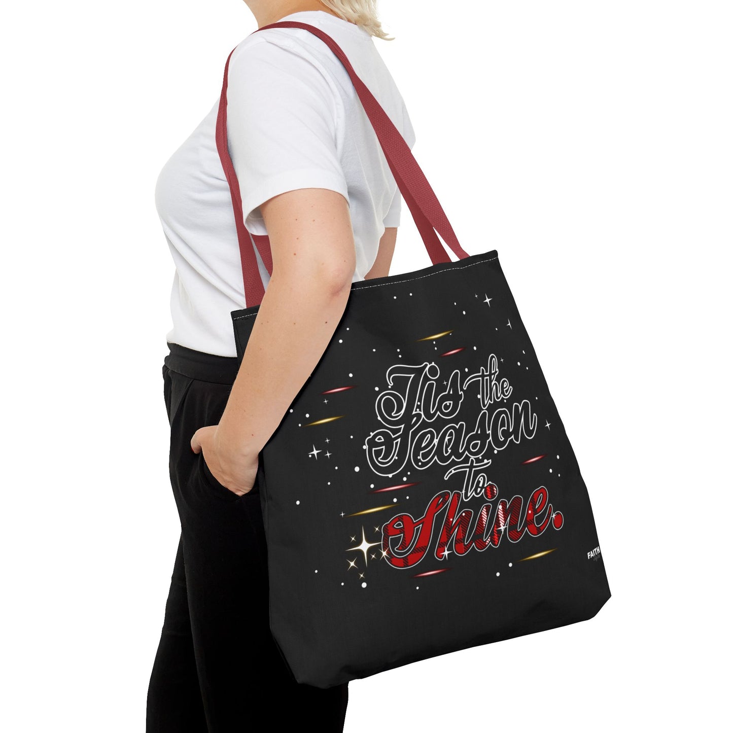 Holiday Tote Bag — 'Tis the Season to Shine Christmas Shopper Tote