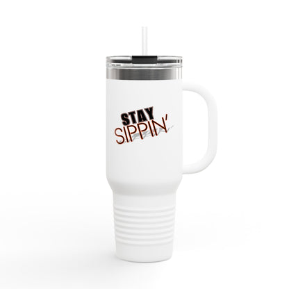Insulated Travel Mug for On-the-Go, Stay Sippin' Coffee Cup, 40oz Beverage Tumbler, Perfect for Road Trips, Gifts for Her, Summer Travel