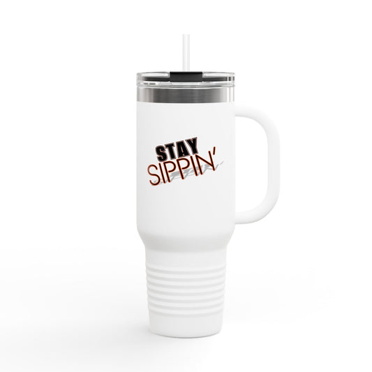 Insulated Travel Mug for On-the-Go, Stay Sippin' Coffee Cup, 40oz Beverage Tumbler, Perfect for Road Trips, Gifts for Her, Summer Travel