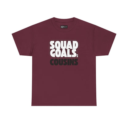 Cousins Squad Goals T-Shirt, Family Reunion Shirt, Unisex Graphic Tee, Cousin Gift, Summer BBQ Style, Matching Family Apparel