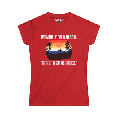 Beach Vibes Women's Tee - Relaxed Style, Gift for Vacation Lovers, Summer Outfits, Casual Wear, Travel Shirts