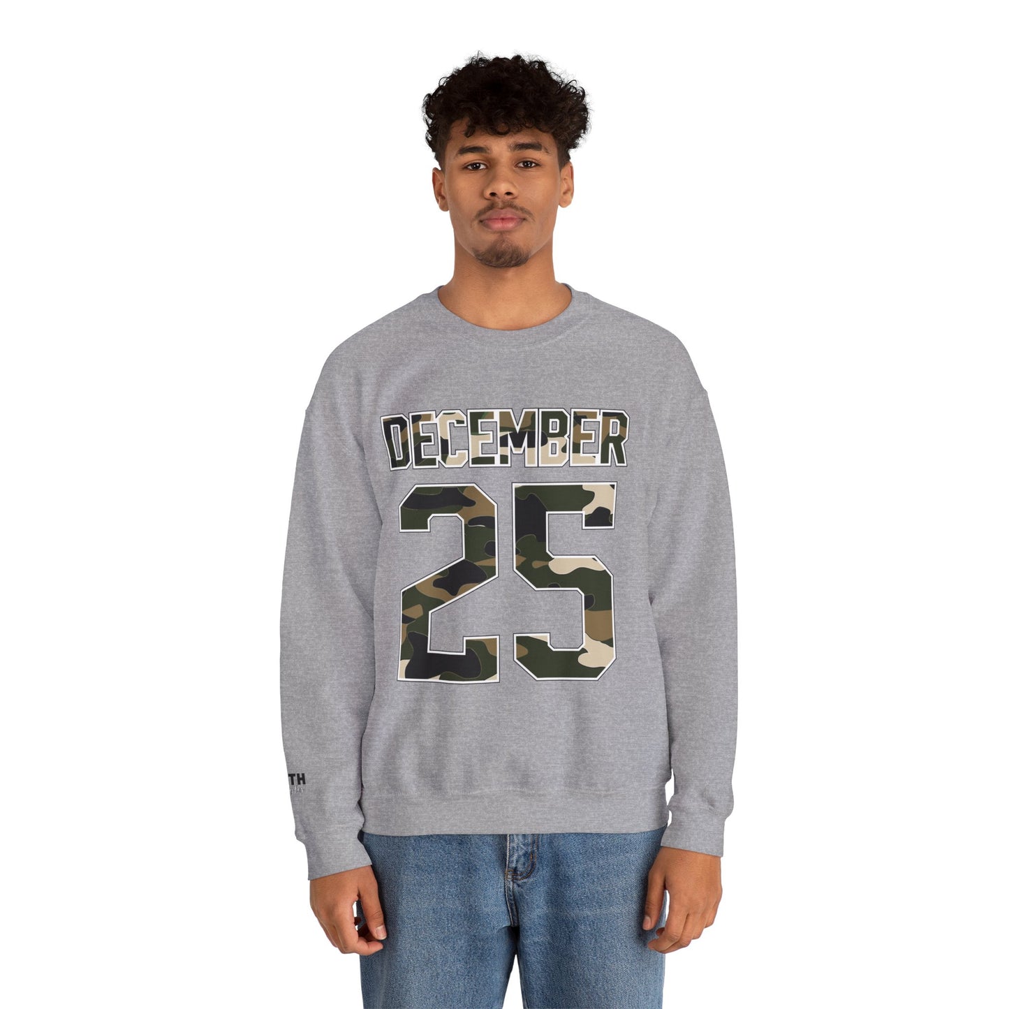 December 25 Camouflage Crewneck Sweatshirt - Christmas Holiday Tee