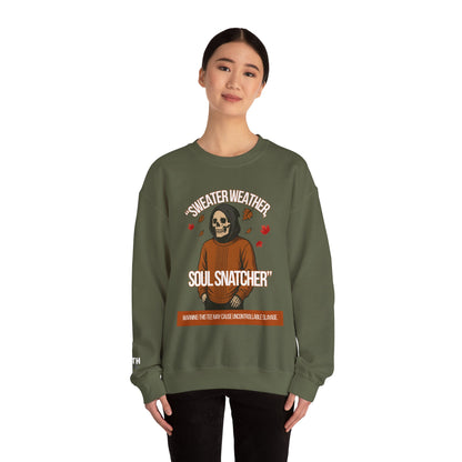 Soul Snatcher Crewneck Sweatshirt - Cozy Unisex Fall Apparel, Halloween Gift, Casual Streetwear, Autumn Fashion
