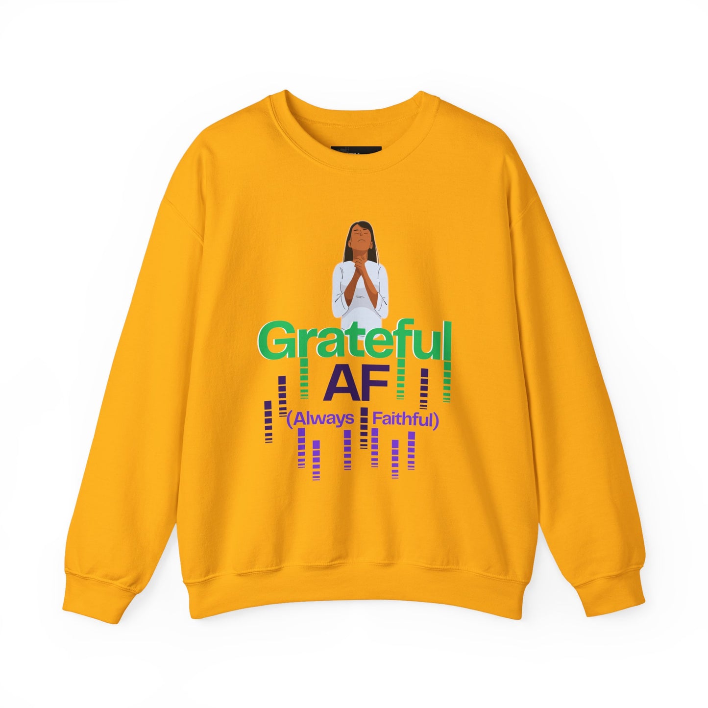 Women Grateful AF Crewneck Sweatshirt | Cozy Unisex Pullover for Thanksgiving, Gifts, and Everyday Wear