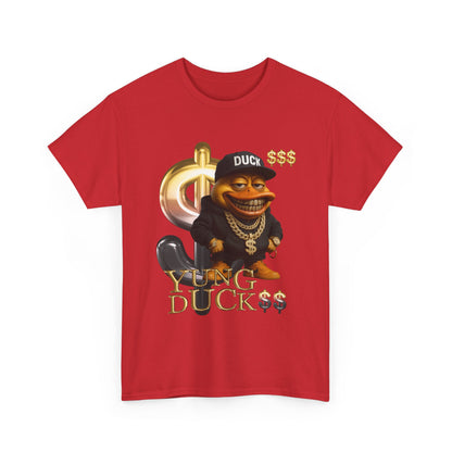 Yung Duck$$ Unisex Heavy Cotton Tee - Fun Streetwear T-Shirt for Casual Outfits