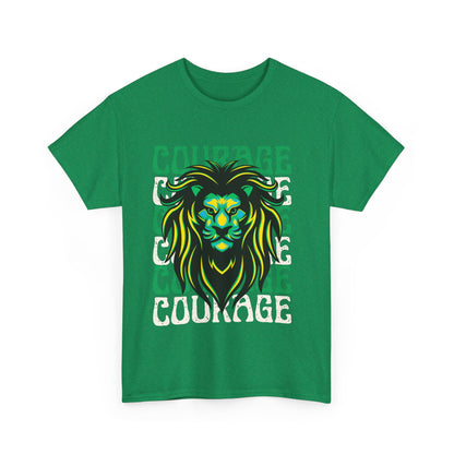 Courageous Lion Tee, Motivational Shirt, Unisex Cotton T-Shirt, Gift for Strength, Inspirational Apparel, Courage Theme