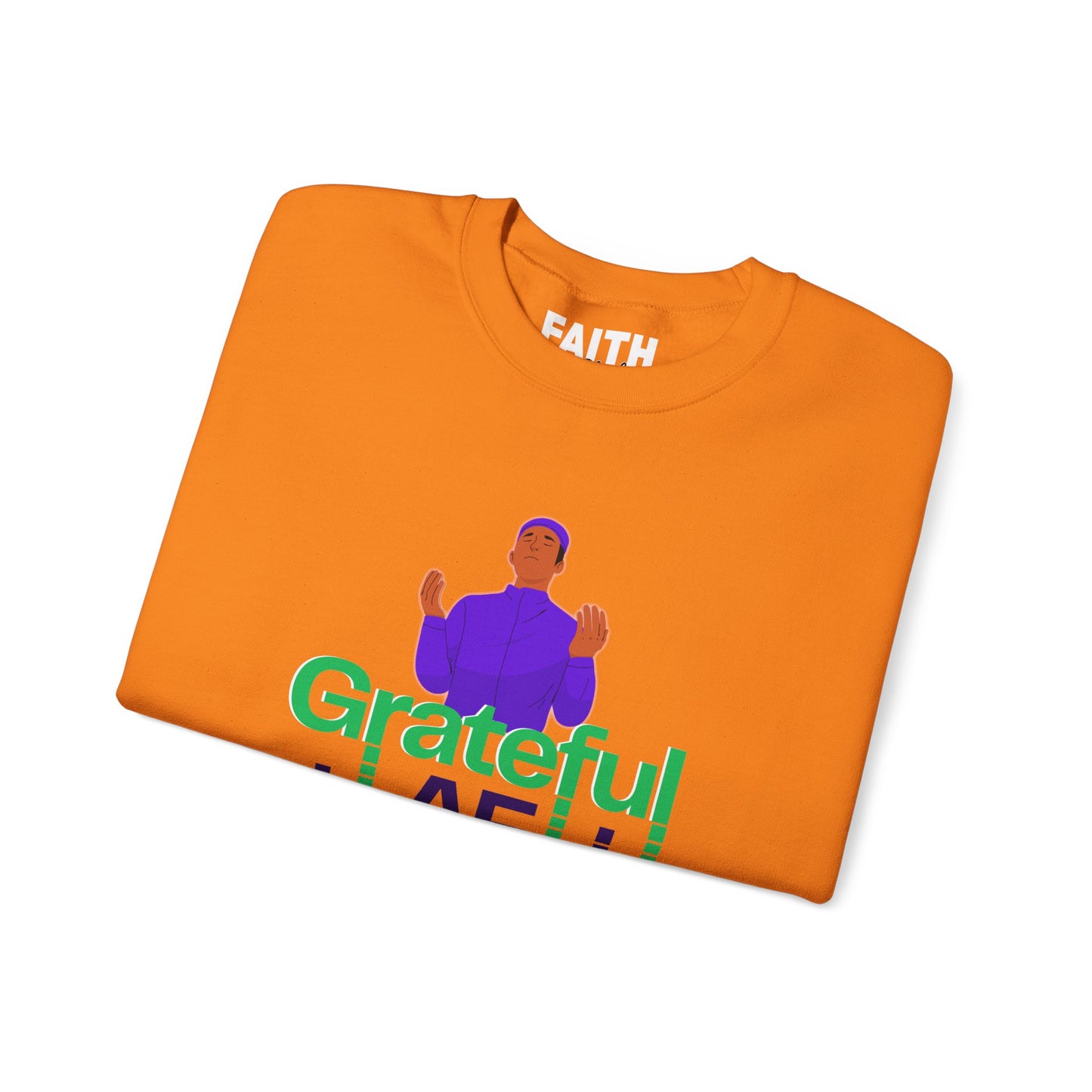 Male Grateful AF Unisex Crewneck Sweatshirt | Cozy Gift for Friends, Thanksgiving Apparel, Everyday Comfort, Gratitude Expression