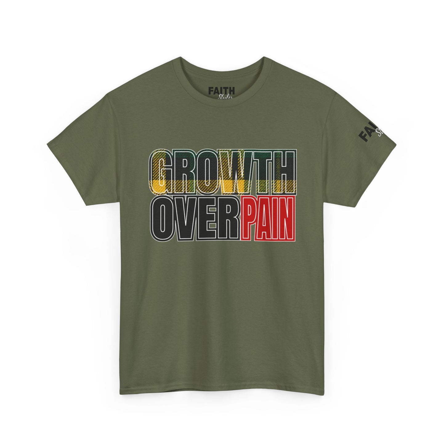 FaithStyles Growth Over Pain T‑Shirt — Motivational Graphic Tee