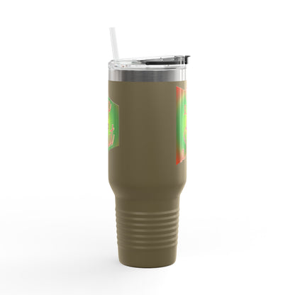 Vibrant Insulated Travel Mug - Sip & Strut, Perfect for Coffee Lovers, Road Trips, Outdoor Adventures, Gift for Holidays, Motivational Mug