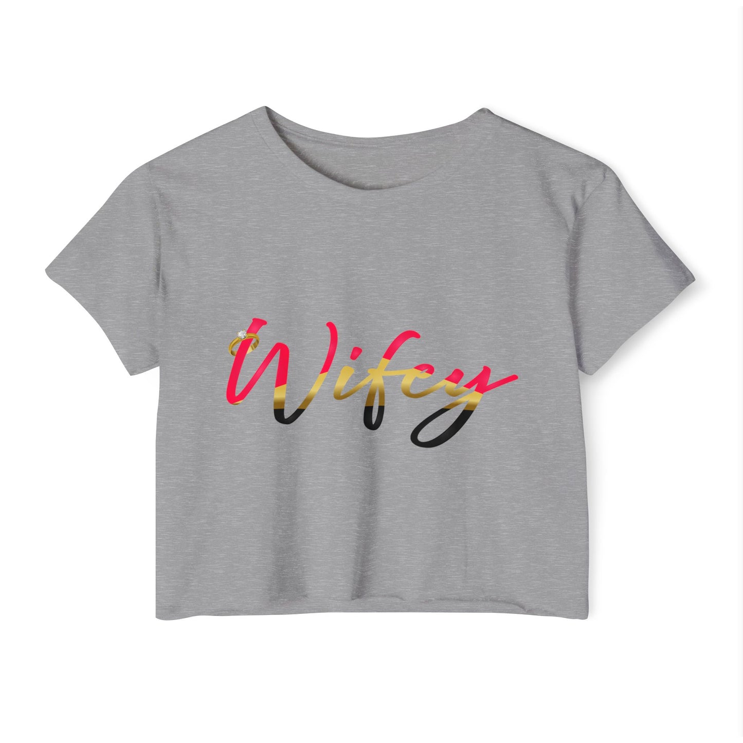 Women's Festival Crop Top, Cute Wifey Top, Summer Crop Shirt, Boho Style Tee, Trendy Women's Apparel, Festival Outfit