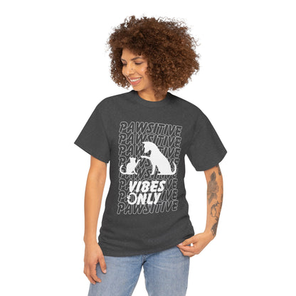 "Pawsitive Vibes Only" Unisex Heavy Cotton T-shirt