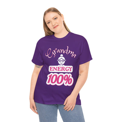 Fun Grandma Energy T-Shirt, Gift for Grandmothers, Casual Tee, Family Reunion Wear, Cute Gift for Mother's Day, Humor Shirt