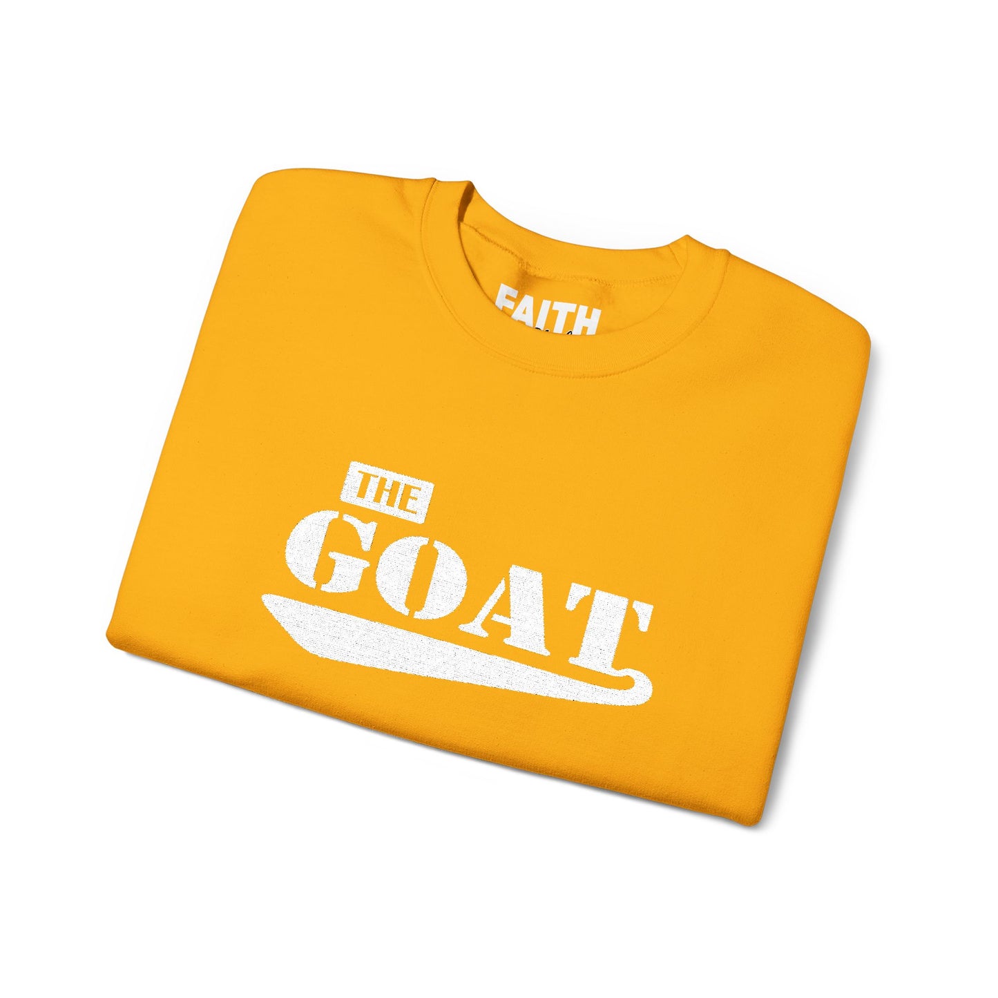 NEW FaithStyles Embroidery The GOAT Crewneck Sweatshirt — Bold Graphic Unisex Pullover