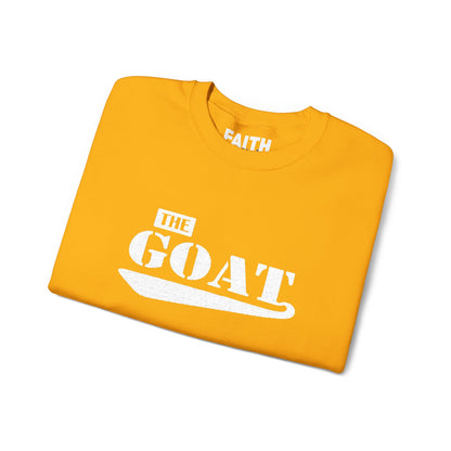 NEW FaithStyles Embroidery The GOAT Crewneck Sweatshirt — Bold Graphic Unisex Pullover