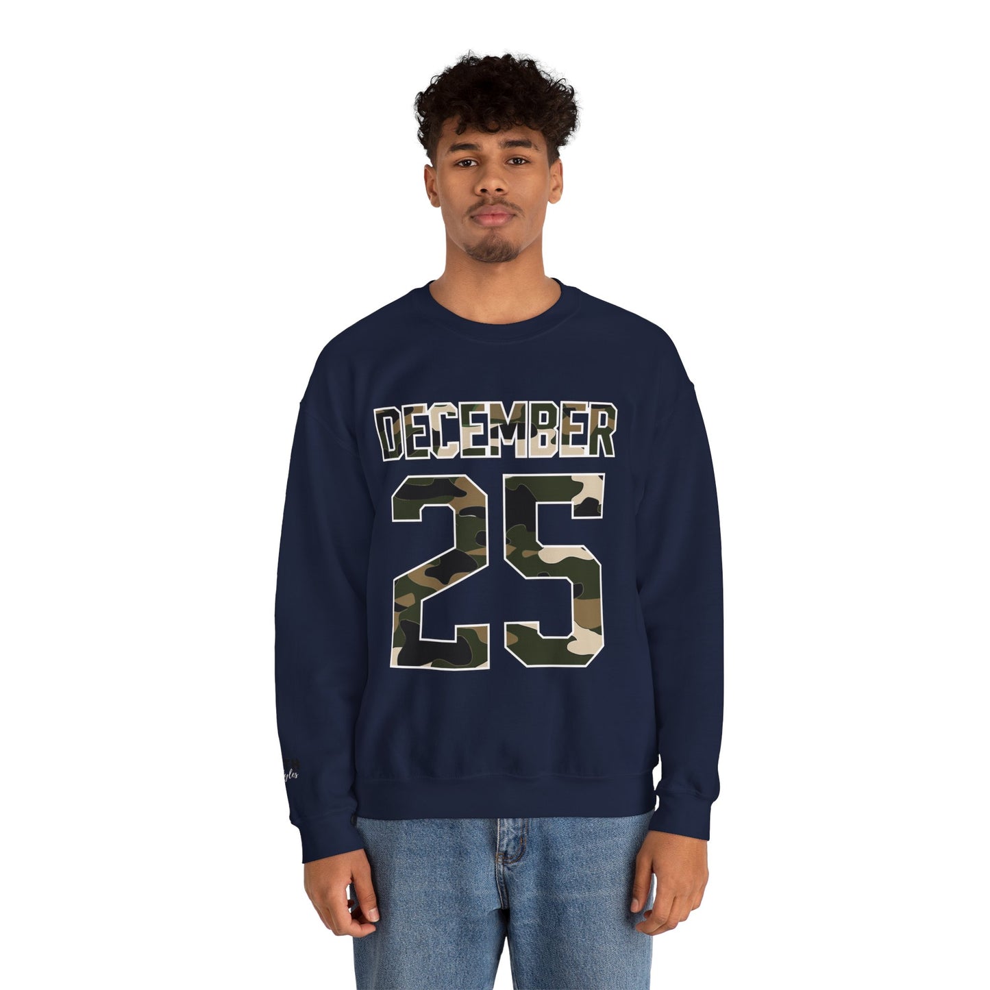 December 25 Camouflage Crewneck Sweatshirt - Christmas Holiday Tee