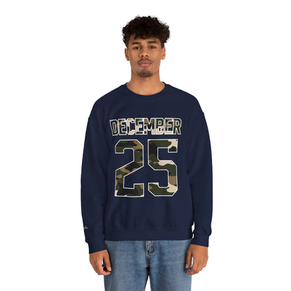December 25 Camouflage Crewneck Sweatshirt - Christmas Holiday Tee