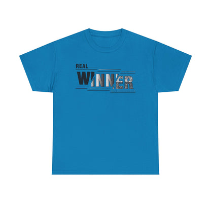 Male Heavy Cotton Tee - "Real Winner" Motivational Shirt, Inspirational Gift, Casual Wear, Sports Tee, Perfect for Competitions, [...]
