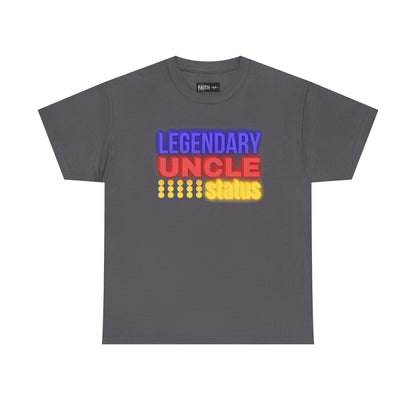 Legendary Uncle Heavy Cotton Tee, Gift for Uncle, Family Reunion Shirt, Fun Uncle T-Shirt, Birthday Gift for Him, Casual Wear