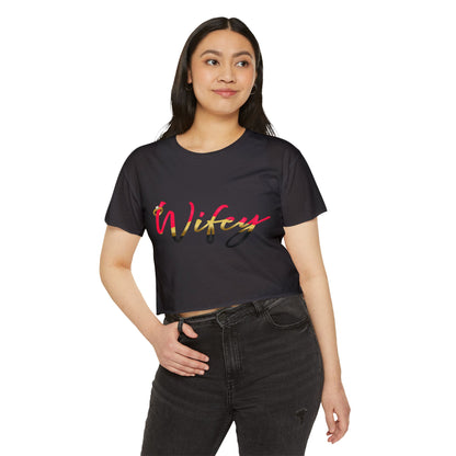 Women's Festival Crop Top, Cute Wifey Top, Summer Crop Shirt, Boho Style Tee, Trendy Women's Apparel, Festival Outfit