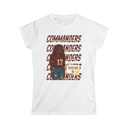 Commanders Women's Softstyle Tee - Fun Casual Shirt for Game Days, Fan Apparel, Perfect Gift for Sports Lovers, Comfortable & Stylish