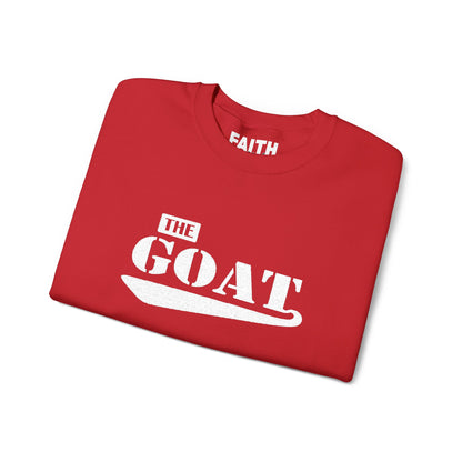 NEW FaithStyles Embroidery The GOAT Crewneck Sweatshirt — Bold Graphic Unisex Pullover