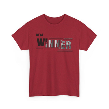 Male Heavy Cotton Tee - "Real Winner" Motivational Shirt, Inspirational Gift, Casual Wear, Sports Tee, Perfect for Competitions, [...]