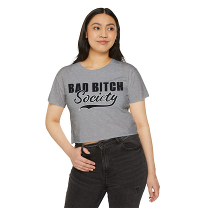 FaithStyles Bad Bitch Society Crop Top — Women's Festival Graphic Tee