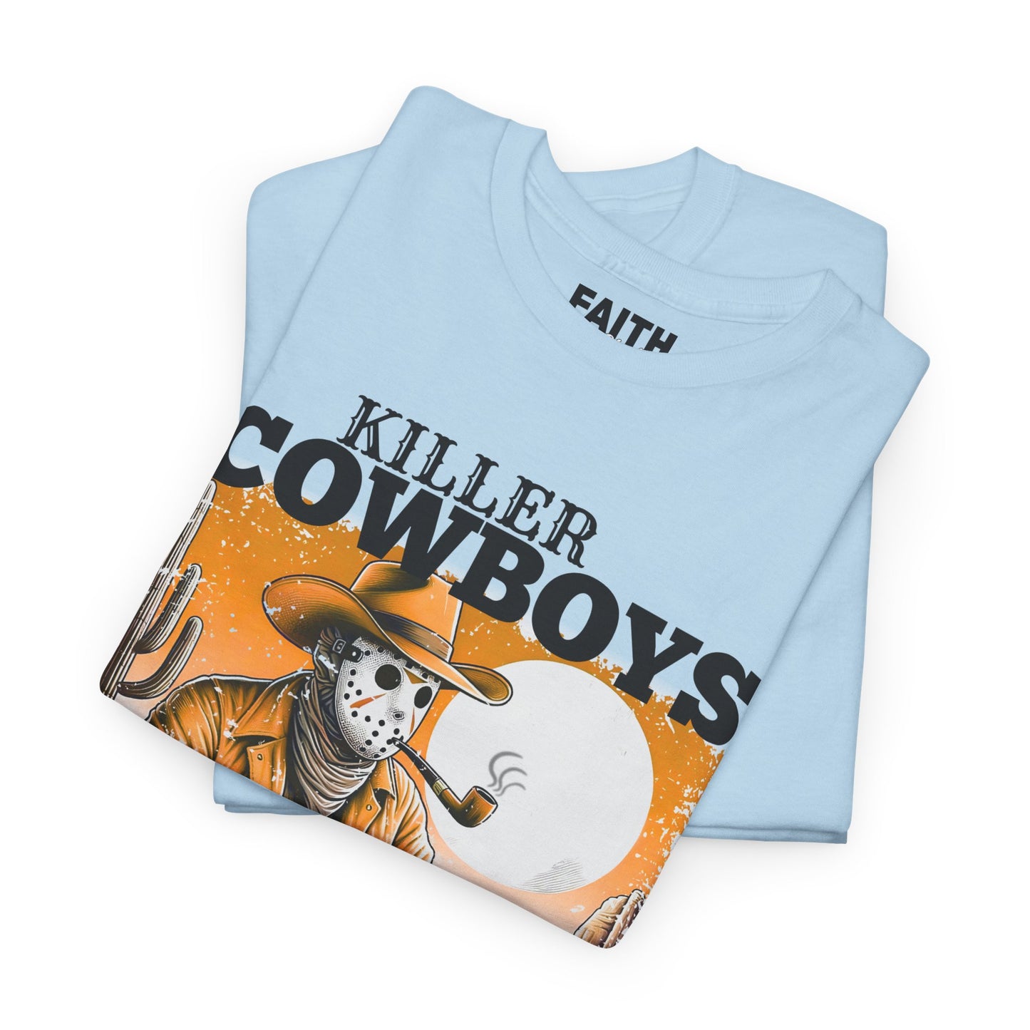 Killer Cowboys Graphic Tee, Unisex Heavy Cotton T-Shirt for Casual Wear, Cowboy Lover Gift, Western Occasion Apparel