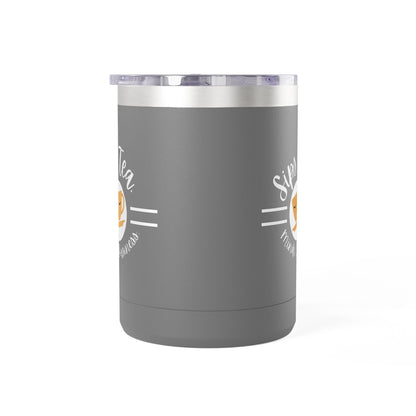 Coffee Lover's Tumbler with Sips Tea Design, Insulated Mug for Home, Travel, Gift for Coffee & Tea Lovers, Birthday, Office, Everyday Use