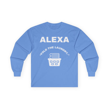 Funny Laundry Long Sleeve Tee, Gift for Mom, Birthday Gift, Homeowner Shirt, Casual Wear, Laundry Humor Tee, Daily Use