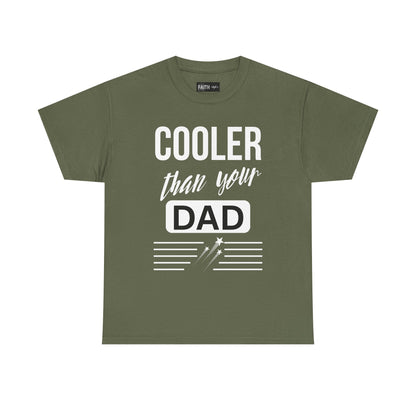 Cooler Than Your Dad Tee - Funny Gift for Dads, Unisex Cotton T-Shirt, Father's Day, Birthday, Casual Wear, Gift for Him, Dad Humor